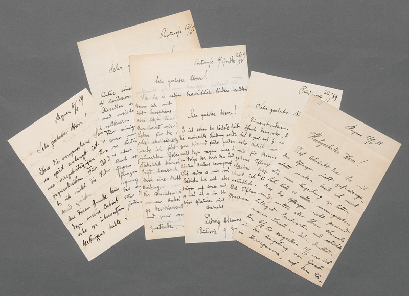 Lot 2550, Auction  127, Adamović, Lujo, 6 Briefe an einen Fachkollegen. 1888-1889