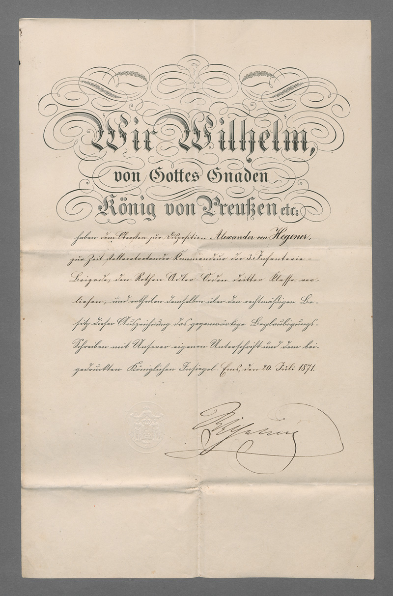 Lot 2592, Auction  127, Hegener, Offiziersfamilie, Teil ihres schriftlichen Nachlasses. 1811-1926