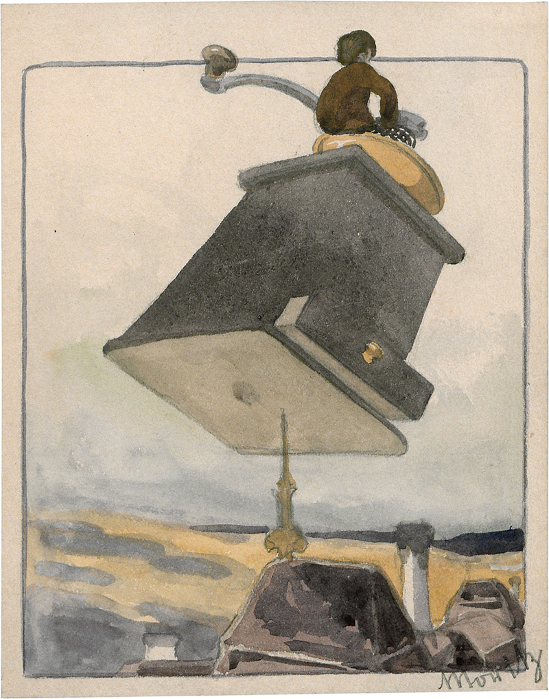 Lot 2605, Auction 127, Bayros, Franz von, Brief an den österr. Dichter und Burgtheaterdirektor Anton Wildgans. Mit Aquarell. 1918/19