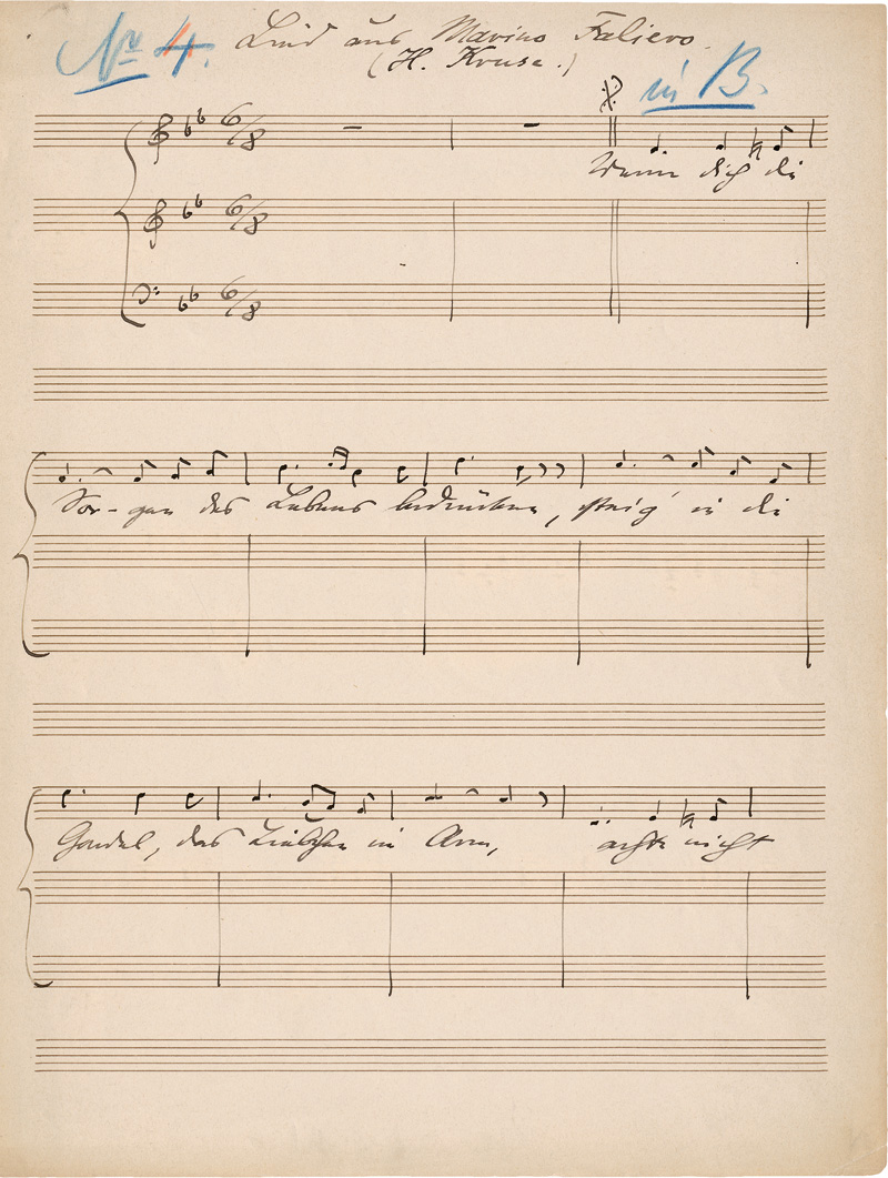 Lot 2621, Auction 127, Bruch, Max, Musikmanuskript mit Beilage. Ca 1881