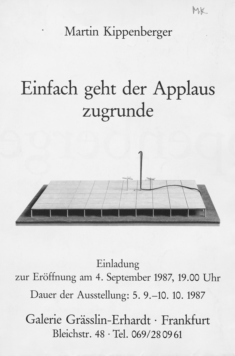 Lot 3182, Auction 127, Kippenberger, Martin, Einfach geht der Applaus zugrunde