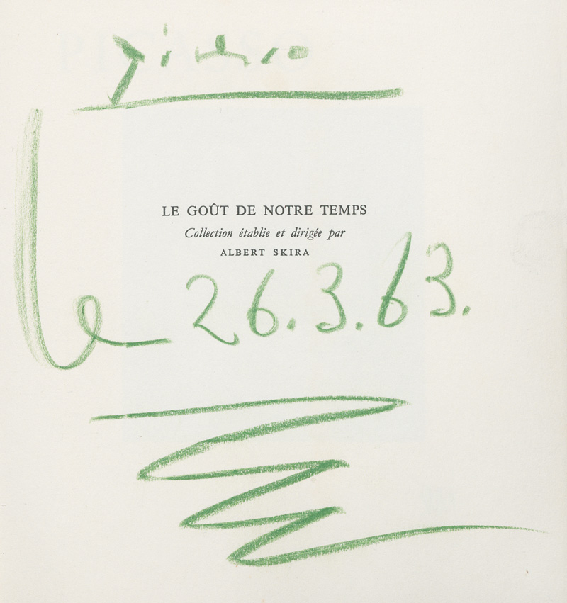 Lot 3272, Auction 127, Skira, Albert und Picasso, Pablo, Le goût de notre temps